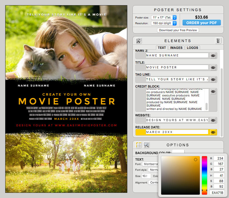 Easy Movie Poster - Look And Feel - The Zoopeeker's Wife - Case Study