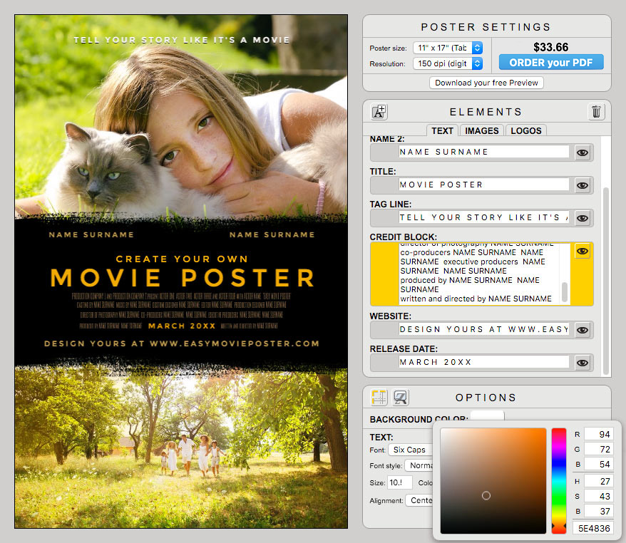 Easy Movie Poster - Look And Feel - The Zoopeeker's Wife - Case Study