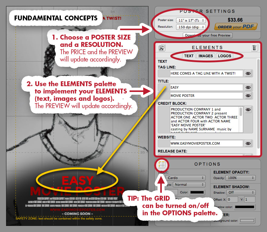 Easy Movie Poster - User Manual: Fundamental Concepts